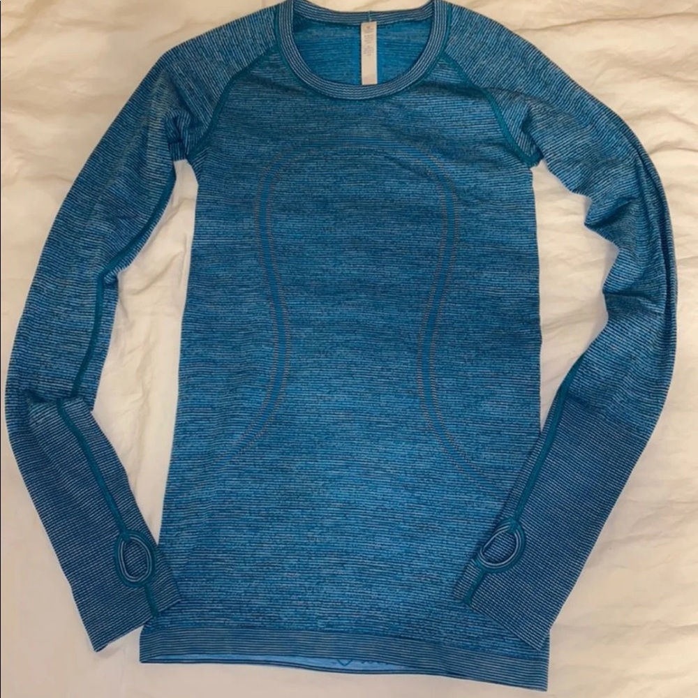 lululemon athletica Blue Long Sleeve Top